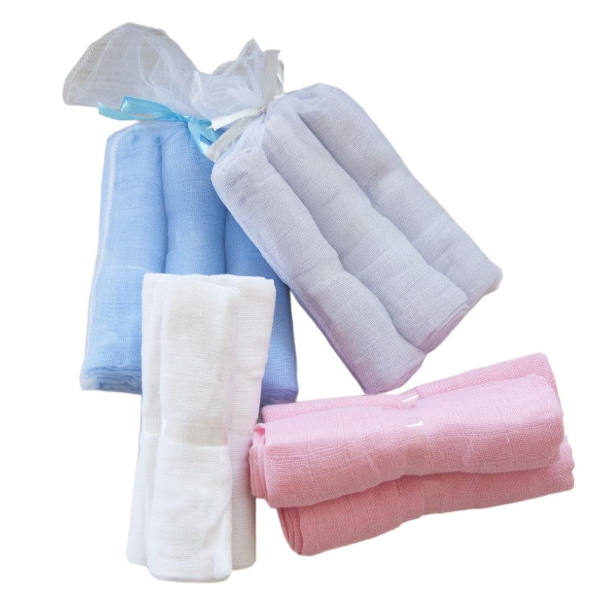 Gasas Bebé Algodón pack 3 uds Colores Lisos Nanetes - Nanetes